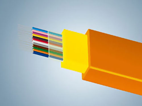 Fiber optic ribbon flat indoor optical cable type I