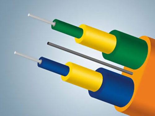 Double core flat indoor optical cable type III