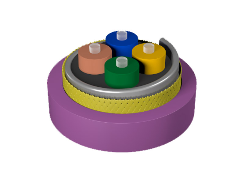Multi core armored high-temperature resistant optical cable