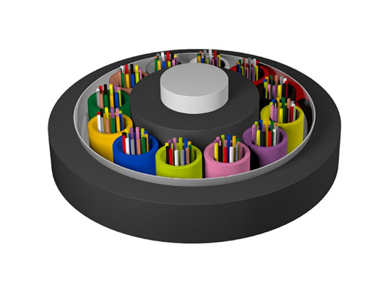 Anti rodent and ant fiber optic cable with bimetallic armor and nylon sheath (GYFTA54)