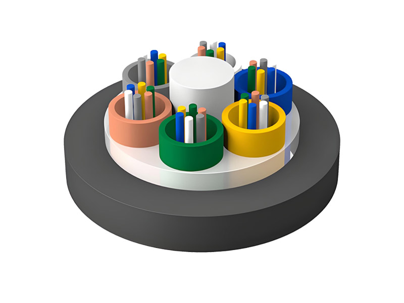 Loose layer twisted non-metallic reinforced core non armored optical cable (GYFTY)
